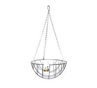 Esschert Design - Cestino sospeso in metallo, 30,5 cm, colore: Nero