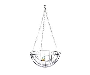 Esschert Design - Cestino sospeso in metallo, 30,5 cm, colore: Nero