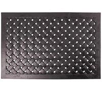 Esschert Design Esschert design zerbino in gomma, Rect. Intrecciato L, RB38, gomma, 76 x 46 x 1, Nero