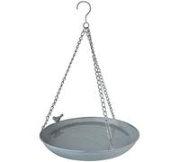 Esschert Design Fallen Fruits Ltd FB403 - Vasca da Bagno per Uccelli, in Metallo, Colore: Grigio