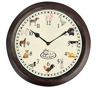 Esschert Design Fallen Fruits TF013 - Orologio sonoro con Animali della Fattoria, Colori Assortiti