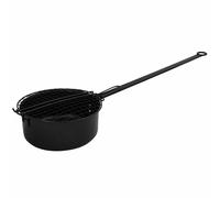 Esschert Design FF157 Padella Popcorn Nera per Camino Grill in Metallo