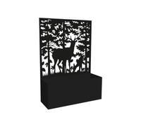 Esschert Design Fioriera con pannello decorativo cervi Fioriera con Pannello Decorativo Cervi