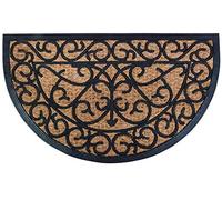 Esschert Design Zerbino gomma semicircolare con stoino Zerbino gomma semicircolare con stoino