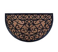 Esschert Design Zerbino gomma semicircolare con stoino Zerbino gomma semicircolare con stoino