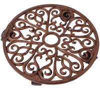 Esschert Design Grande Carrello per Piante XL 35 CM Stile Country Ghisa Rotondo