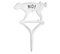 Esschert Design HB16 - Targa con Cane Che Non diserba, Colore: Bianco