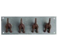 Esschert Design LH151 30 x 7 x 10 cm Ghisa Gancio Cane Coda - Marrone