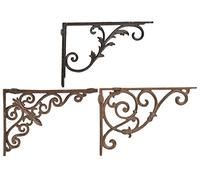 Esschert Design Mensola in sortiertem Design, in ghisa, 3 diversi optiken, design e dimensioni