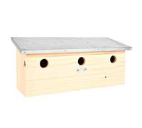 Esschert Design NK85 - Casetta per uccelli orizzontale in legno con tetto in metallo, 47