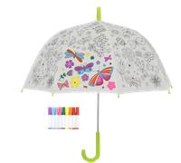 Esschert Design Ombrello da Colorare - Fiori e farfalle