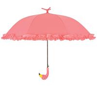 Esschert Design Ombrello Flamingo Rosa Volant Fucsia Stand Di Anche