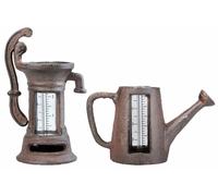 Esschert Design Pluviometro Ghisa Vetro Rustica da Giardino