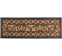 Esschert Design rb168 porta/Stufe Zerbino, Fibra di Cocco, gomma, Nero/Marrone, 75 x 25 x 0.9 cm