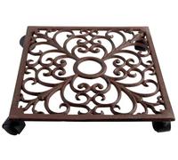 Esschert Design TG40 Carrello portavaso con rotelle, 29 cm x 29 cm