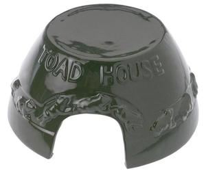 Esschert Design Toad Home in argilla smaltata con scritta "Toad House", circa 20 cm x 19 cm x 9,9 cm
