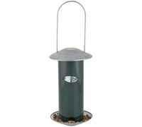 Esschert Design Uccello Imbottito Silo Macchina Supporto Mangime Spender Metallo