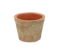 Esschert Design Vaso da fiori rotondo in terracotta invecchiata, piccolo