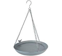 Esschert Design Vogeltränke Futter Schale Hängend in Metallo Grigio FB403