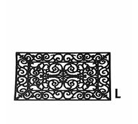 Esschert Design - Zerbino rettangolare, offerto di varie dimensioni, colore: Nero