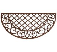 Esschert Lh46 - Zerbino semicircolare in ghisa, 35 x 68 x 2 cm, colore: Marrone
