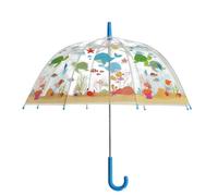 Esschert Design Bambini Ombrello Trasparente Marini Blauer Impugnatura Pesci