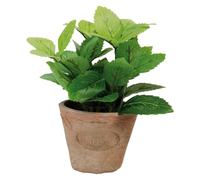 Esschert's Design AH003 - Piccolo Vaso Artificiale in Terracotta invecchiata, Colore: Menta/Verde