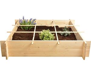 Esschert's Design B1012 - Giardino quadrato in legno, colore: Marrone
