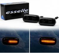 Esselle Parts Coppia Frecce Laterali Nero Fumé Progressive Dinamiche A Led per Dacia Duster MK1, Lodgy, Dokker, Plug and play Canbus nessun errore