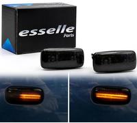 Esselle Parts Coppia Frecce Laterali Nero Fumé Progressive Dinamiche A Led per Jeep Patriot, Compass MK1, Cherokee KK, Grand Cherokee MK3 WK, Plug and play Canbus nessun errore