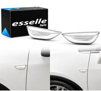 Esselle Parts Coppia Frecce Laterali Trasparenti Progressive Dinamiche a LED per Opel Mokka, Mokka X, Chevrolet Trax, Plug and Play Canbus Nessun Errore