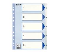 Esselte 100132 intercalare Indice a linguetta numerico Polipropilene (PP) Blu, Bianco NEW