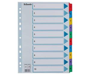 Esselte 100161 intercalare (Esselte Mylar register karton A4 1-10) NEW