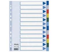Esselte 15262 CF10 INTERCALARE PPL 12 T.COLORS A4