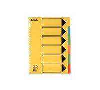 Esselte 2230625 - Divisore A4, numero di tasti 6, multicolore