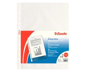 ESSELTE - 395097100 - Buste forate CopySafe - Office - buccia - 22 x 30 cm - trasparente - Esselte - conf. 50 pezzi - 45789 - Conf. da 1 Pz. - 395097100