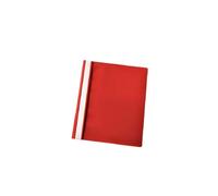 Esselte 56283 Lightweight Plastic Report A4 Flat File Clear Front - Red, Pack of