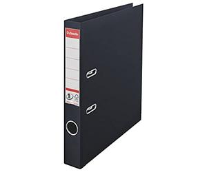 Esselte 811470 No. 1 Power - Raccoglitore a leva, formato A4, dorso 50 mm, confezione da 10 pezzi, colore: Nero