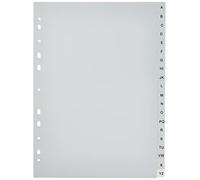 Esselte Alfabeti in plastica serie Eco – PP A4 Tipo A-Z con copertina Grigio