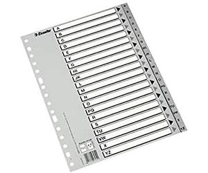 Esselte abecedarios di plastica, PP, serie Eco, Grigio Folio grigio