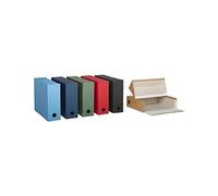 Esselte Adine 80 - Contenitore per archiviazione da ufficio, verticale, 90 mm Toilé Bleu clair, cartoncino 18/10e, effetto tela
