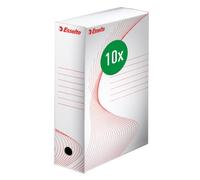 ESSELTE Boxy 10 Pezzi Scatola Archivio documenti A4 25 x 35 x 10 cm, Bianco