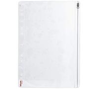 ESSELTE Busta a perforazione con chiusura a Zip, f.to 19 x 30 cm, PVC Morbido, Confezione da 5 Pezzi, 411200