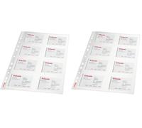 ESSELTE Busta perforata per biglietti da visita - PPL lucido - f.to A4-78930 (Confezione da 2)