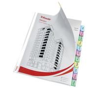 ESSELTE Busta Index a perforazione - 12 tasti - f.to A4 - PPL lucido - Multicolor - 414170