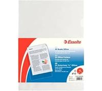 Esselte Buste L Office, in PPL Antiriflesso, per Archiviare e Conservare Documenti in Formato A4, Confezione da 25 Buste, 392581200
