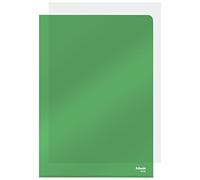 Esselte Buste L PVC Cristal, per Archiviare e Conservare Documenti in Formato A4, Confezione da 25 Buste Verde Trasparenti, 55436
