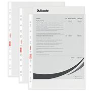 Esselte Buste Perforate Essentials, in PPL Antiriflesso, per Archiviare e Conservare Documenti in Formato 22x30 cm, Confezione da 100 Buste, 392797000