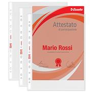 Esselte - Buste perforate OFFICE - PPL 30% riciclato 22x30 cm antiriflesso trasparente 150 pz