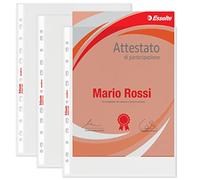 Buste a perforazione universale goffrate Esselte OFFICE 23x33 cm trasparente ant